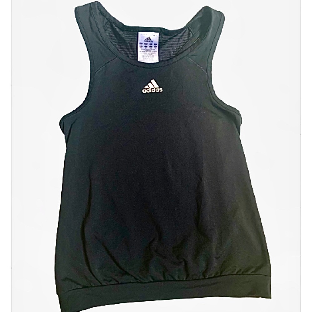 Adidas black tennis activewear top